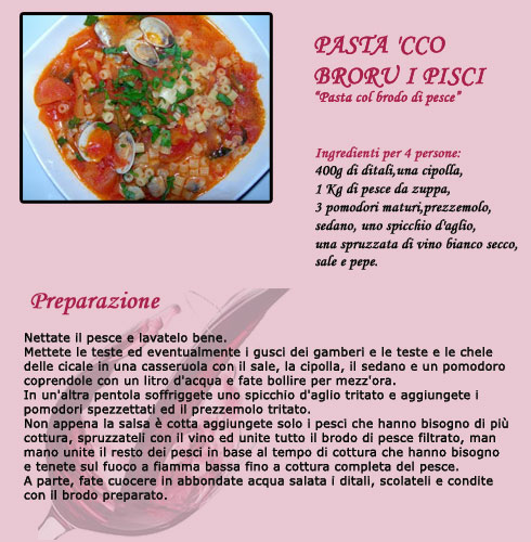 Pasta col brodo di pesce